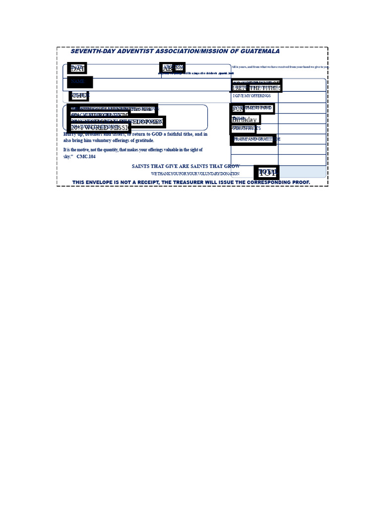 Tithes and Offerings Guide for SDA | PDF