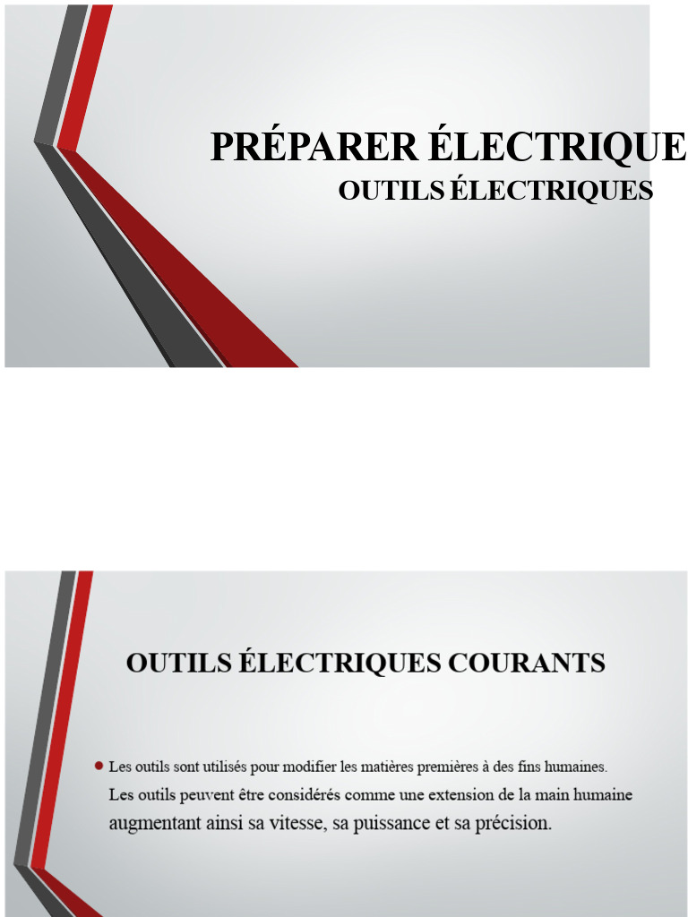 Sécurité et utilisation des outils électriques | PDF | Perceuse | Perçage
