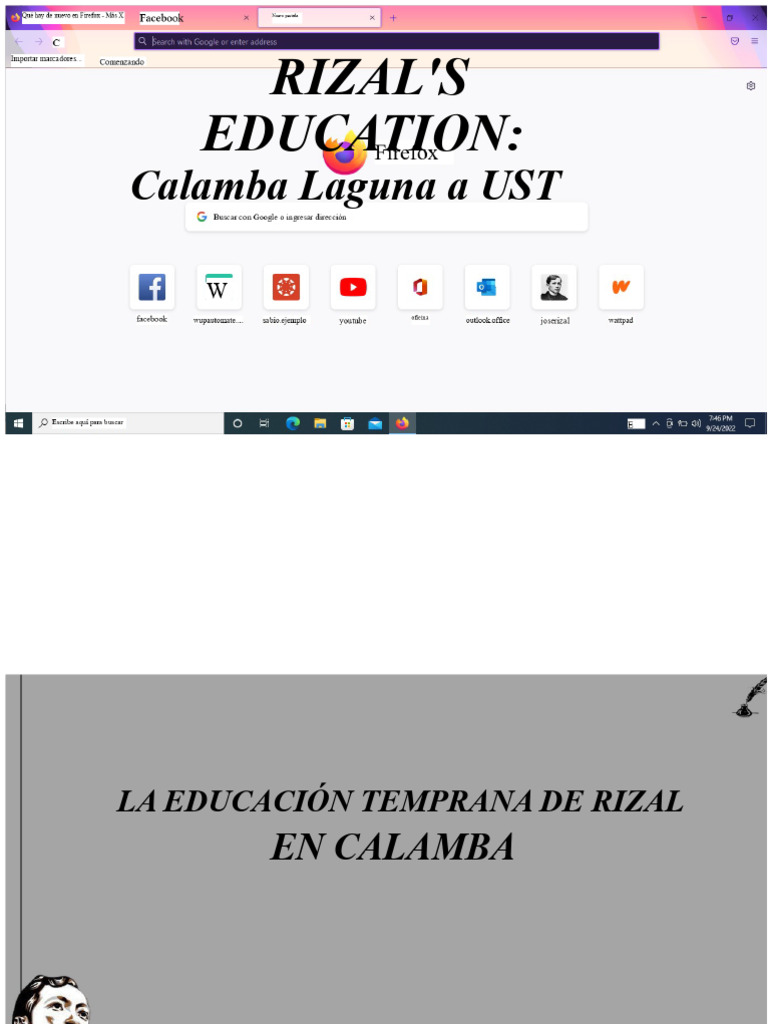 Educación Temprana de Rizal en Calamba | PDF | Manila