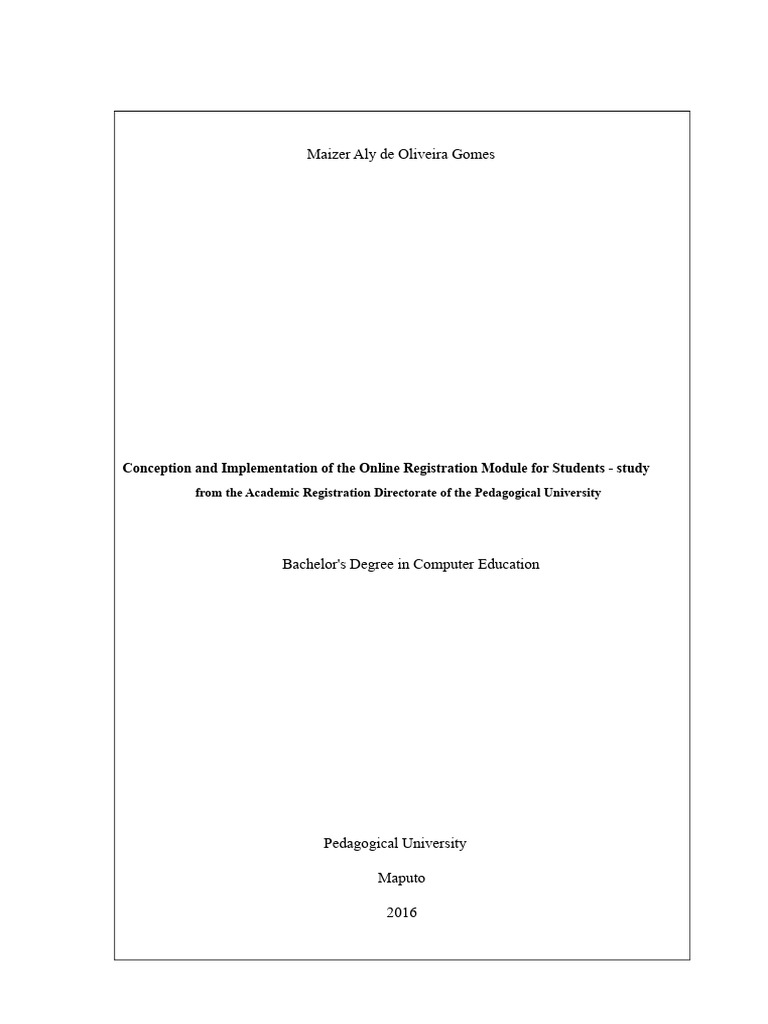 Online Student Registration Module Study | PDF | World Wide Web ...