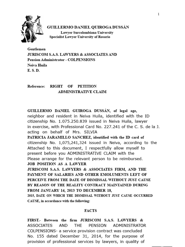 Administrative Claim for Legal Fees | PDF | Salary | Employment