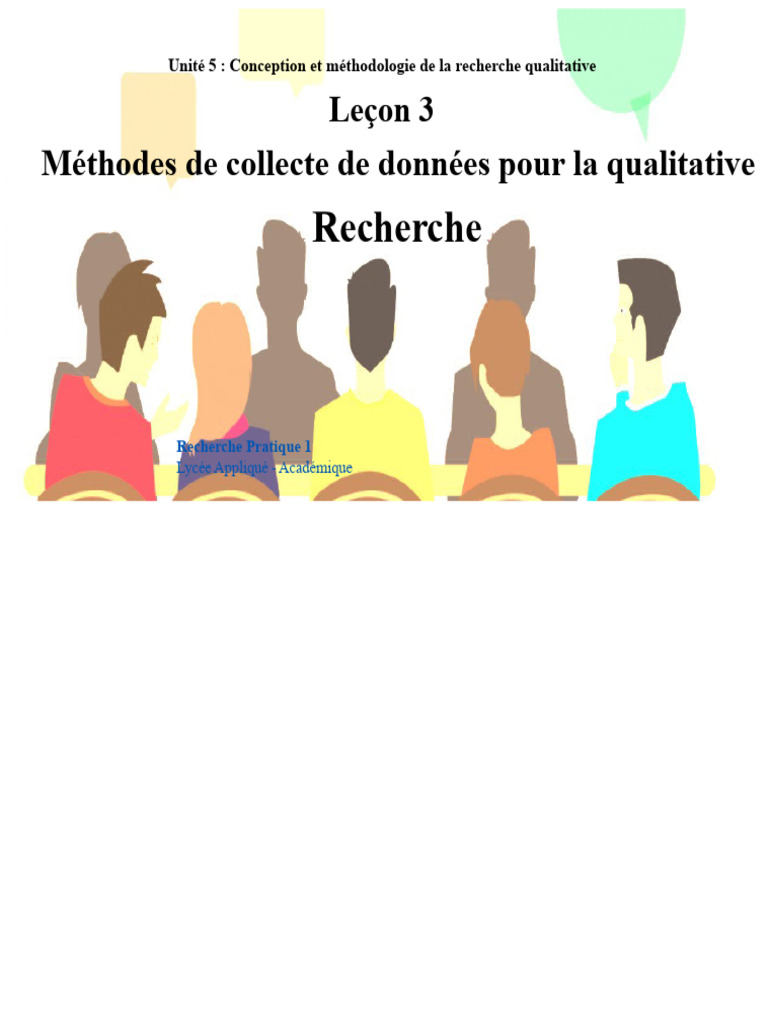 Méthodes de collecte en recherche qualitative | PDF
