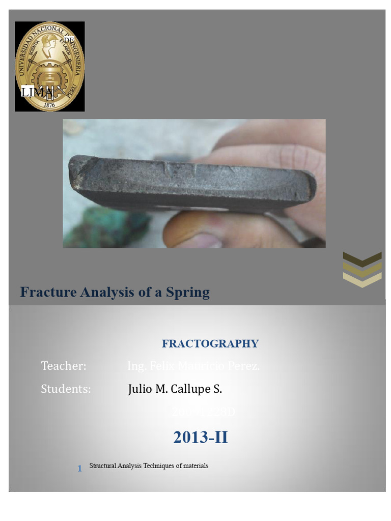 Spring Fracture Analysis and Insights | PDF | Fracture | Fatigue (Material)