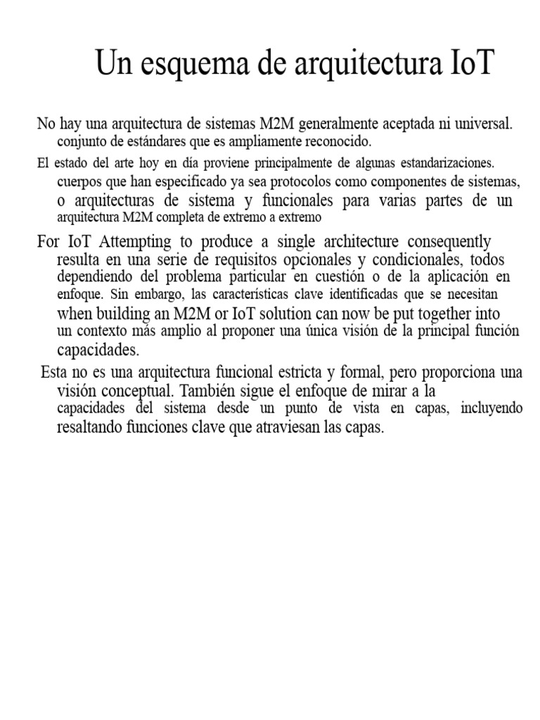 Un Esquema de Arquitectura IoT | PDF | Internet de las Cosas | Red de ...