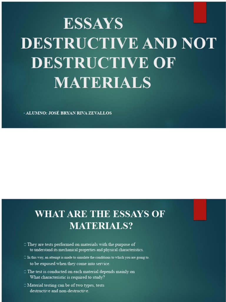 Types of Material Testing Methods | PDF | Deformation (Engineering ...