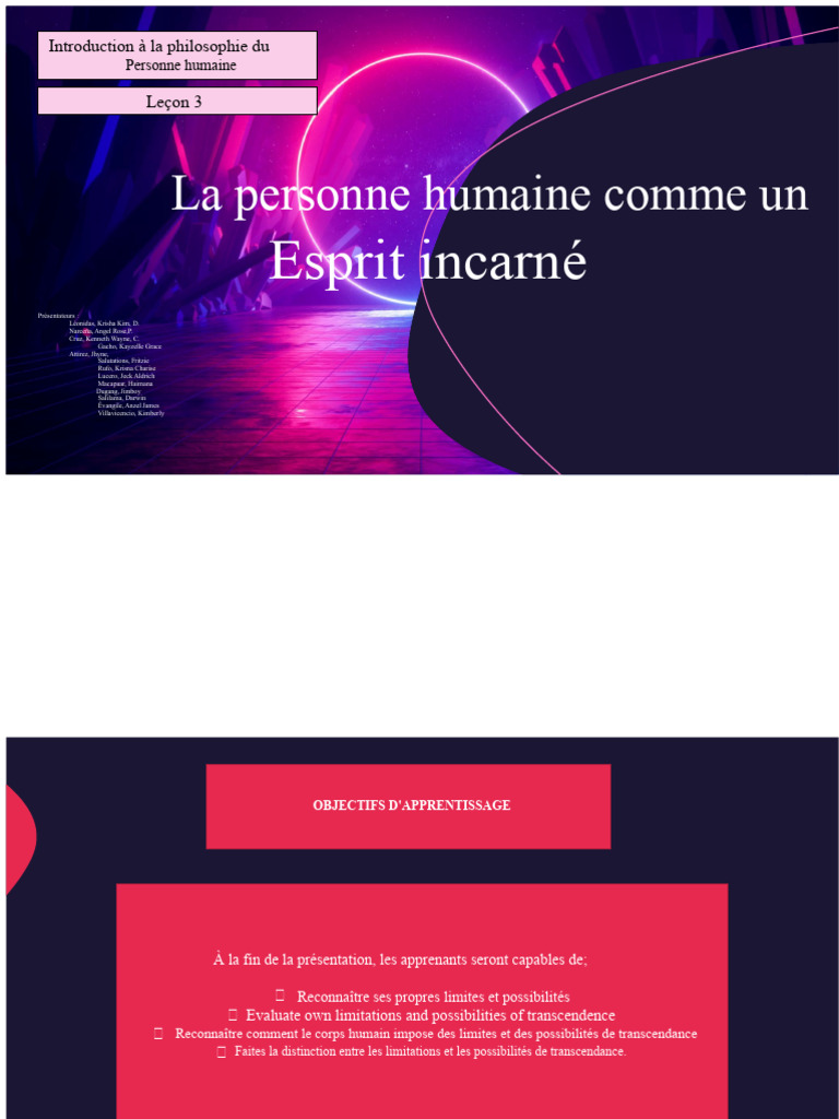 Limites et possibilités de la personne humaine | PDF | Humain ...