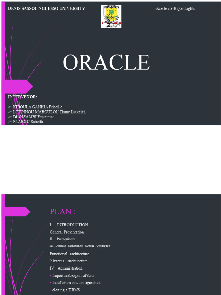 Oracle Database 12c Overview and Management | PDF | Databases | Sql