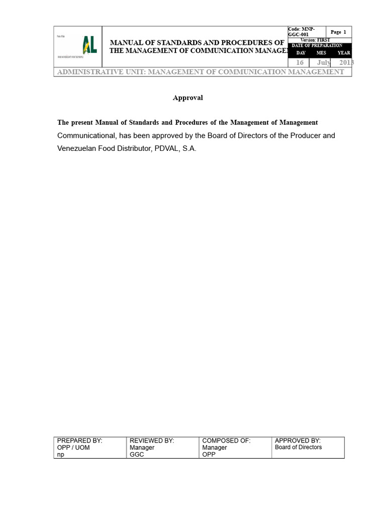 Communication Management Standards Manual | PDF | Imaging | Image ...