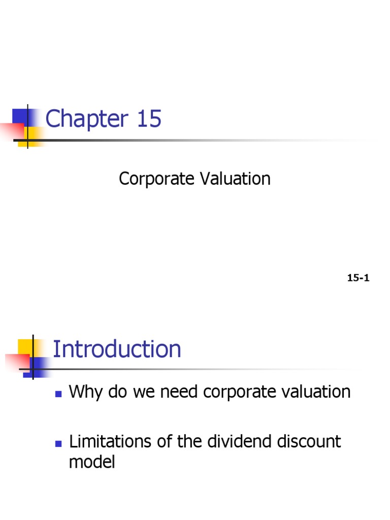 Chapter 15 Corporate Valuation Value Based Management | PDF | Business ...