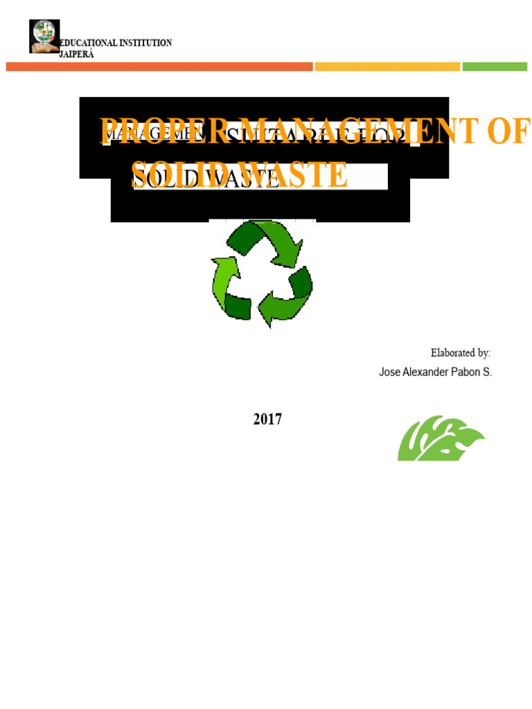Solid Waste Management Guide | PDF | Recycling | Waste
