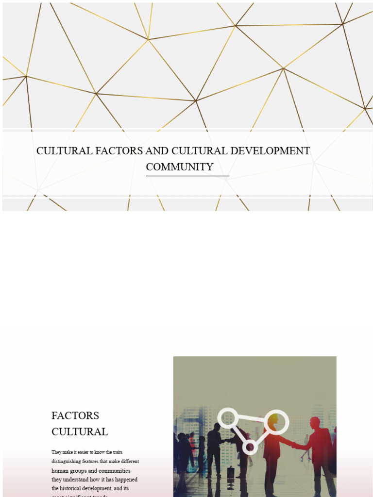 Cultural Factors in Community Development | PDF | Knowledge | Traditions