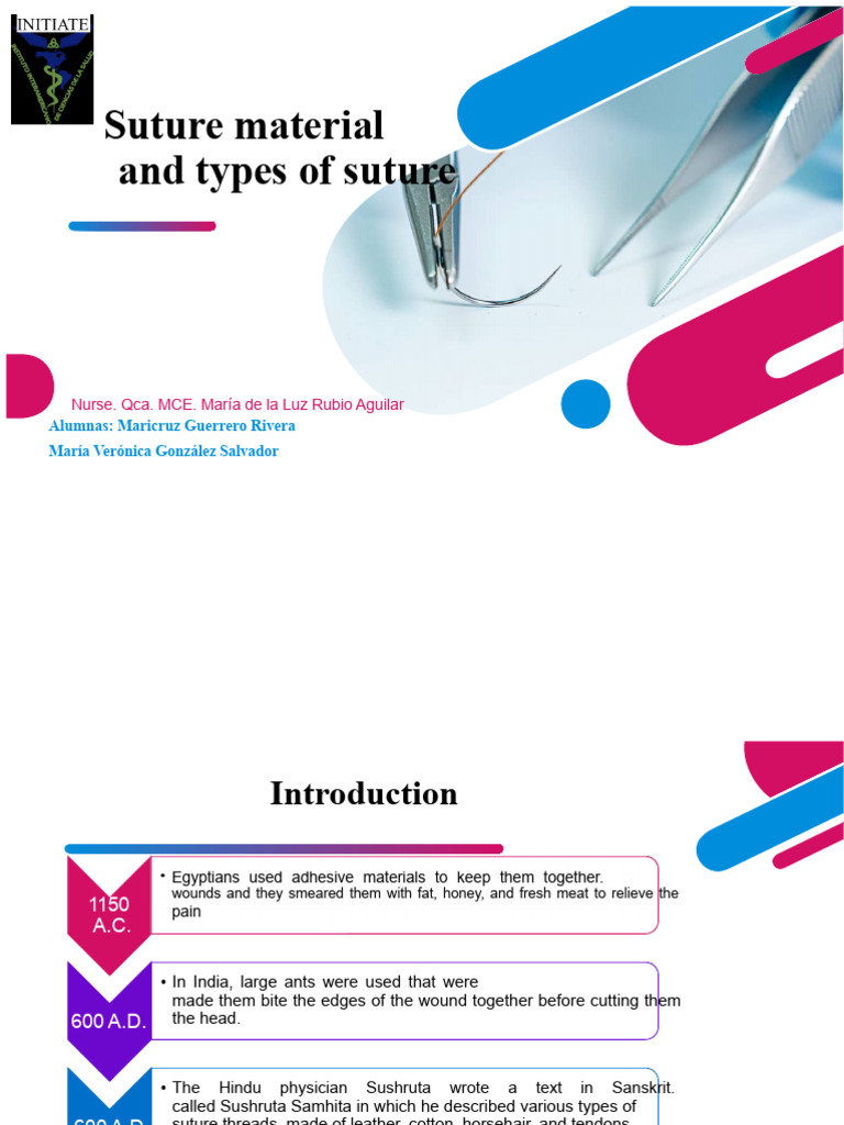 Types and Properties of Suture Materials | PDF | Surgical Suture