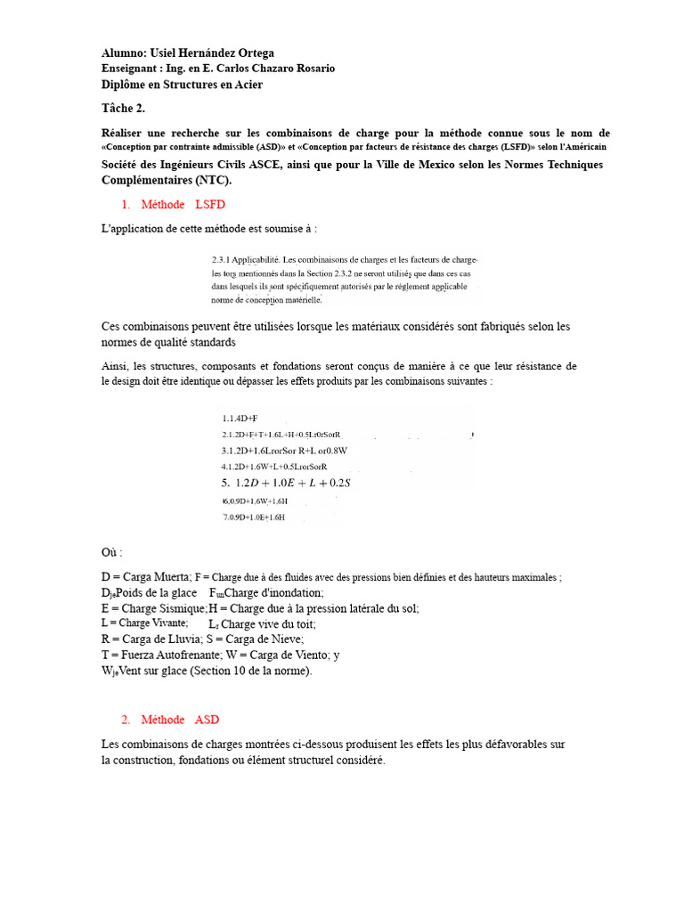 Combinaisons de charges en conception structurelle | PDF