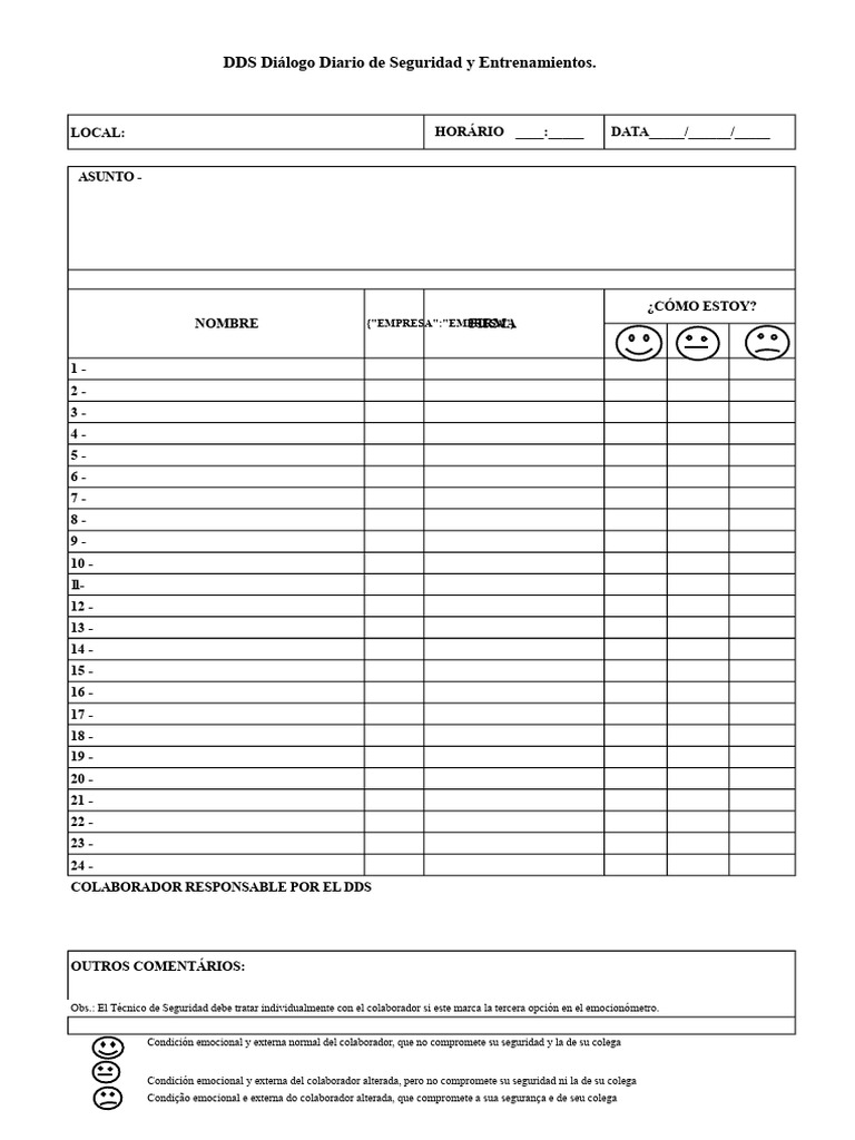 Formulario Dds | PDF