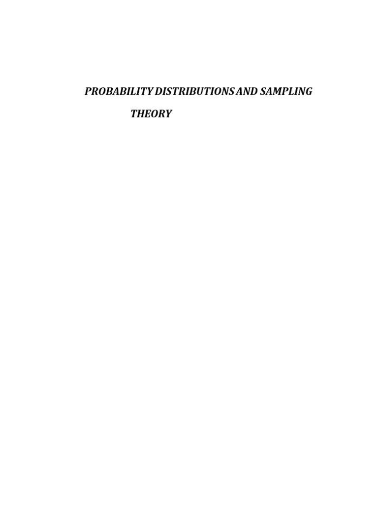 Multiple Choices-Probability Distributions | PDF | Probability ...