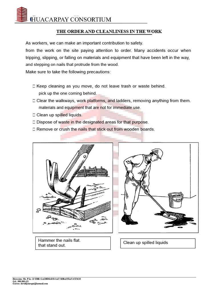 Workplace Safety: Order & Cleanliness Tips | PDF