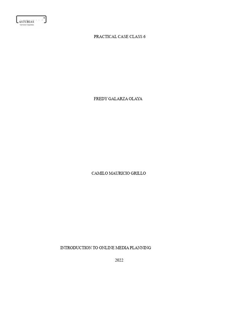 Online Media Planning Case Study | PDF | Marketing | Human Communication