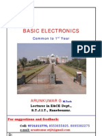 1st Year Basic Electronics Notes by Arunkumar.G, Lecturer in E - C Dept, S.T.J.I.T, Ranebennur