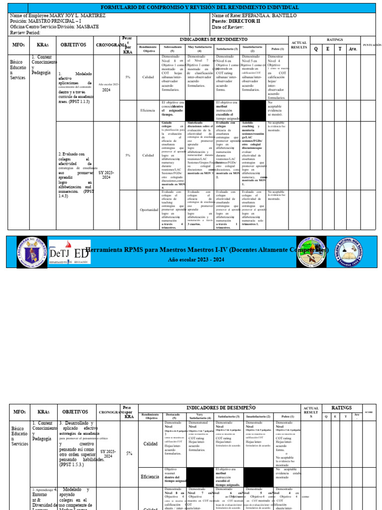 Evaluación de Desempeño del Maestro 2023 | PDF | Plan de estudios ...