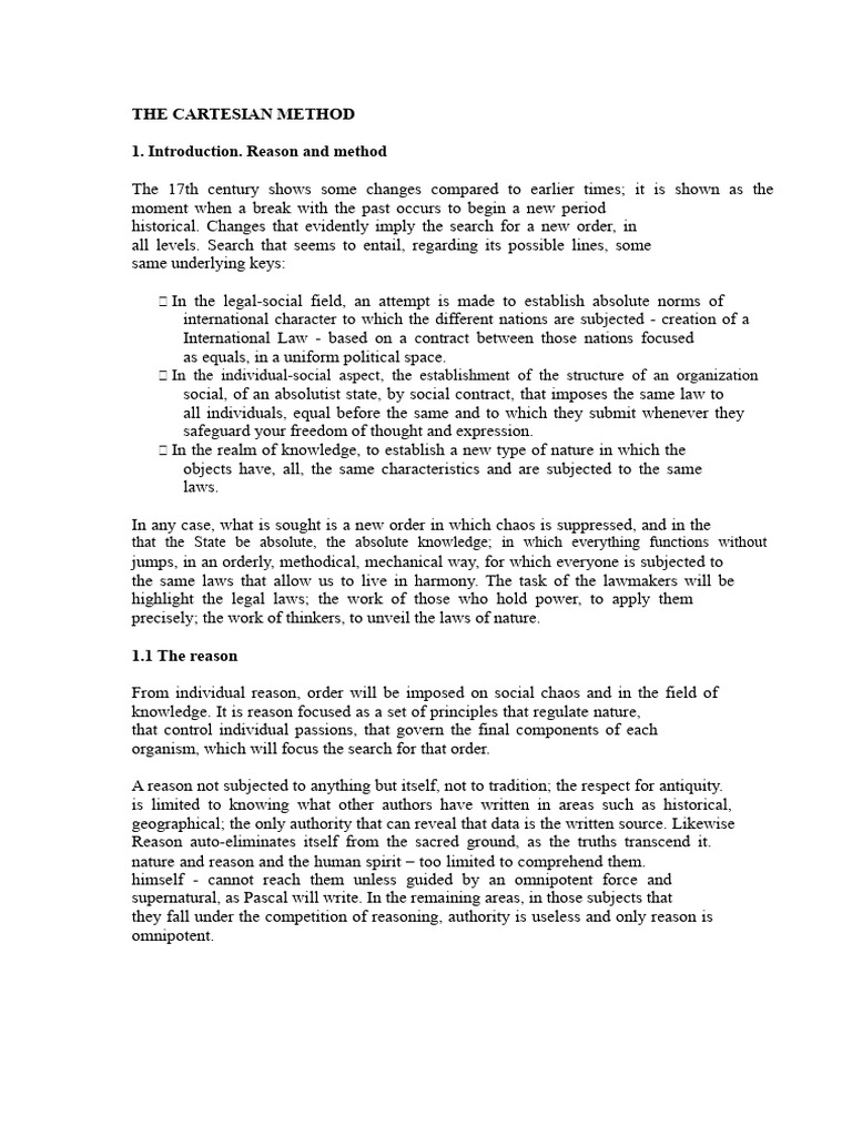 Theme 55 - The Cartesian Method | PDF | René Descartes | Knowledge