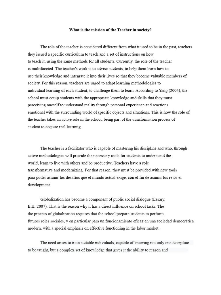 The Evolving Role of Teachers in Society | PDF | Teachers | Knowledge
