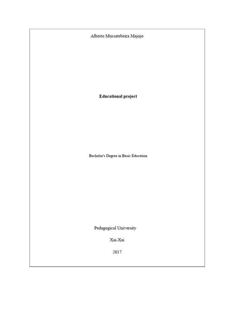 Educational Project for Basic Education | PDF | Evaluation | Methodology