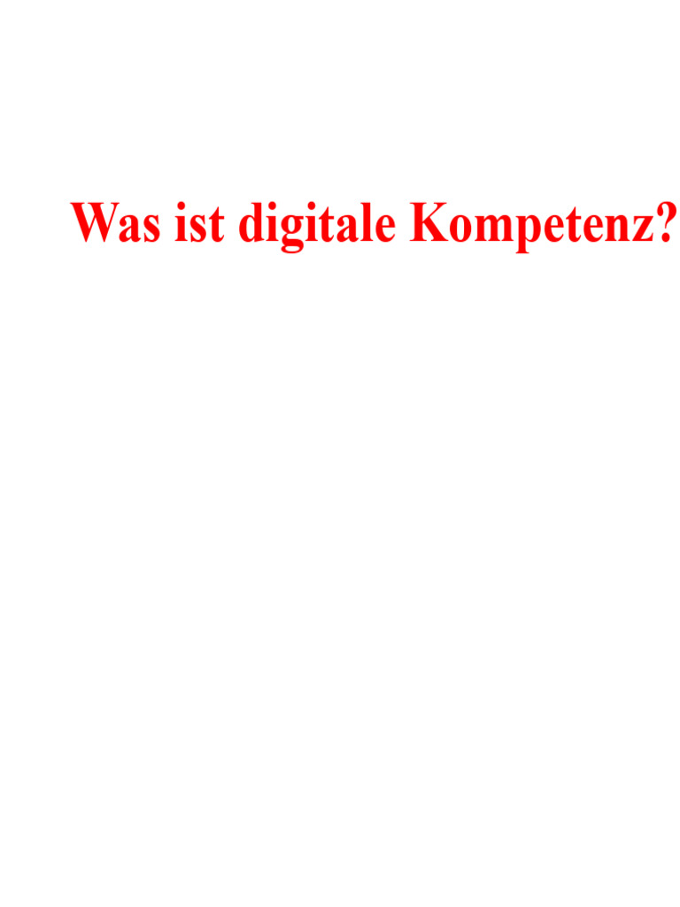 Digitale Kompetenz Präsentation 1 für die Schule | PDF