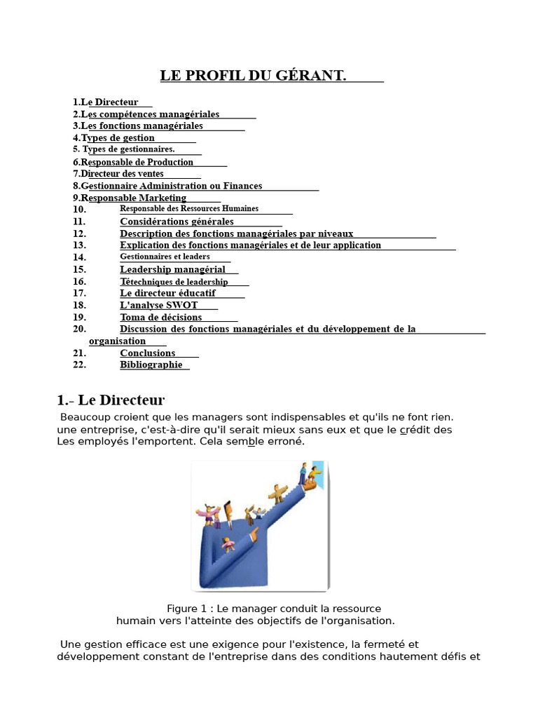 Profil et compétences du gérant | PDF | Gestion des ressources humaines ...