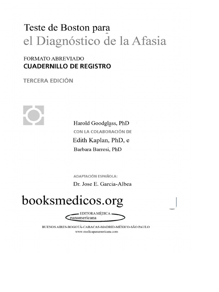 Diagnóstico de Afasia: Teste de Boston | PDF | Afasia | Palavra