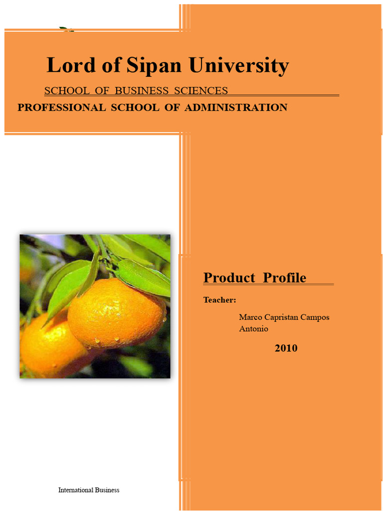 Mandarin Project | PDF | Orange (Fruit) | Citrus