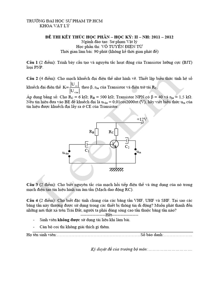 De Thi Vo Tuyen 2012.thuvienvatly - Com.793c2.41426 | PDF