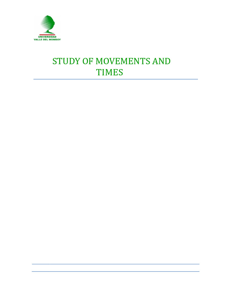 Time and Motion Study in Engineering | PDF | Industrial Engineering ...