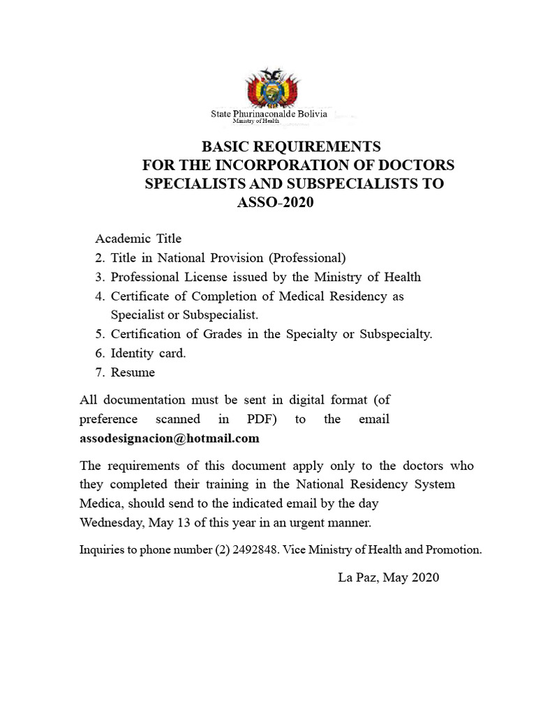 Requirements for Doctor Incorporation 2020 | PDF
