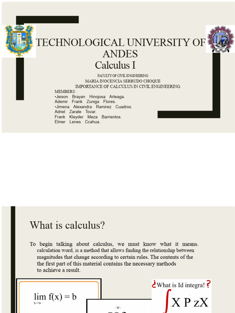 Importance of Calculus in Civil Engineering | PDF | Calculus | Engineering