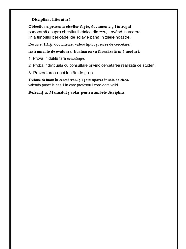 Raport Semestrial Model Clasa A 1-A | PDF