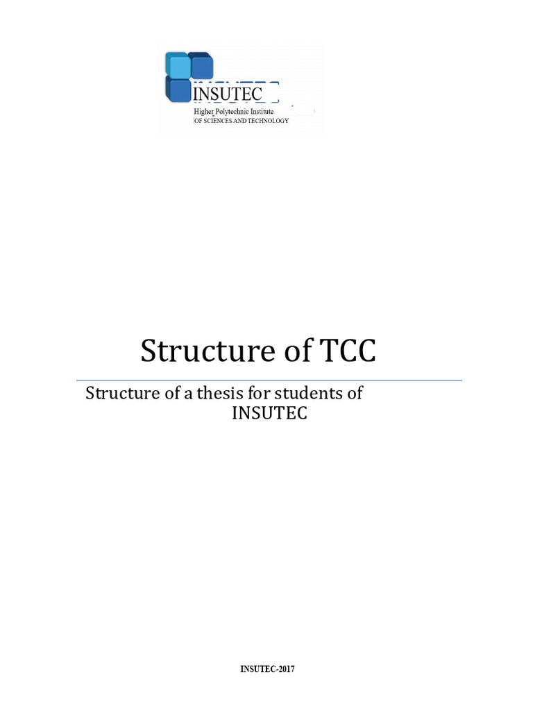 TCC Structure Guidelines for INSUTEC | PDF