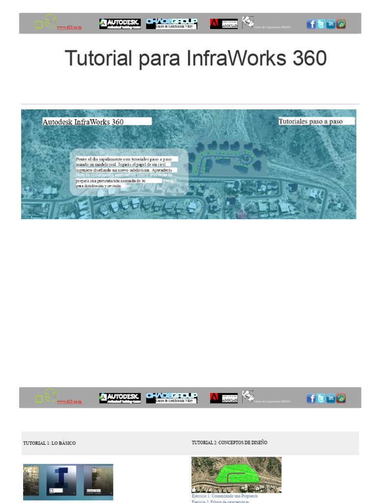 Tutoriales de InfraWorks 360 en RHINO | PDF | Botón (Computación ...