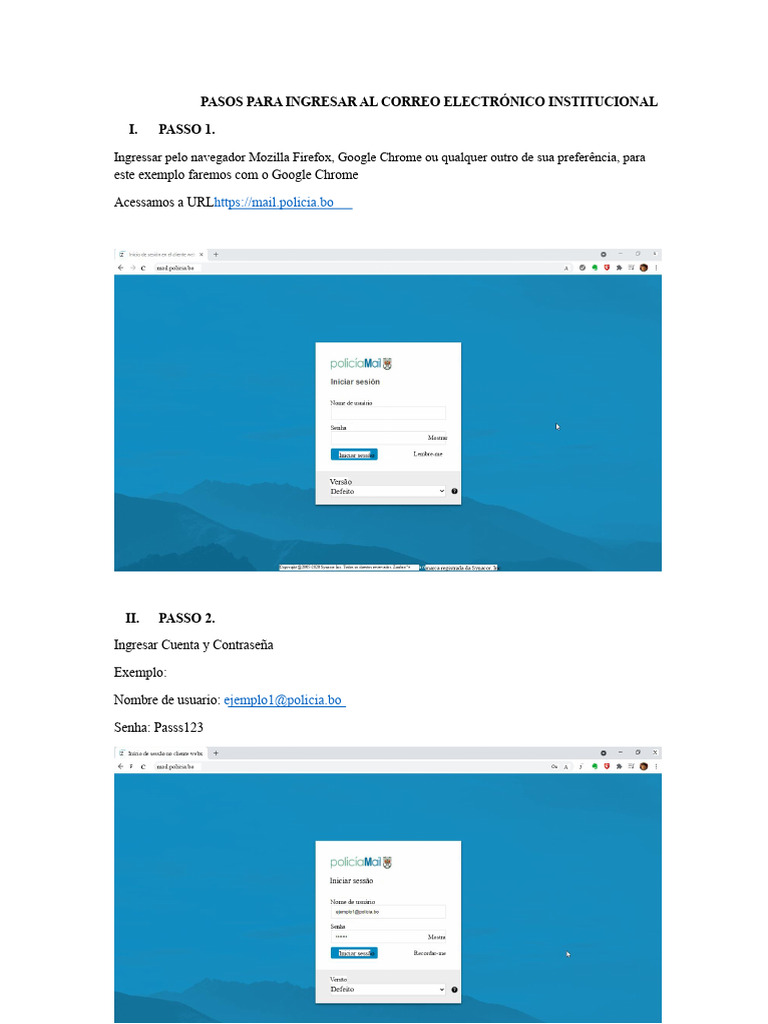 Como Acessar Email Institucional da Polícia | PDF