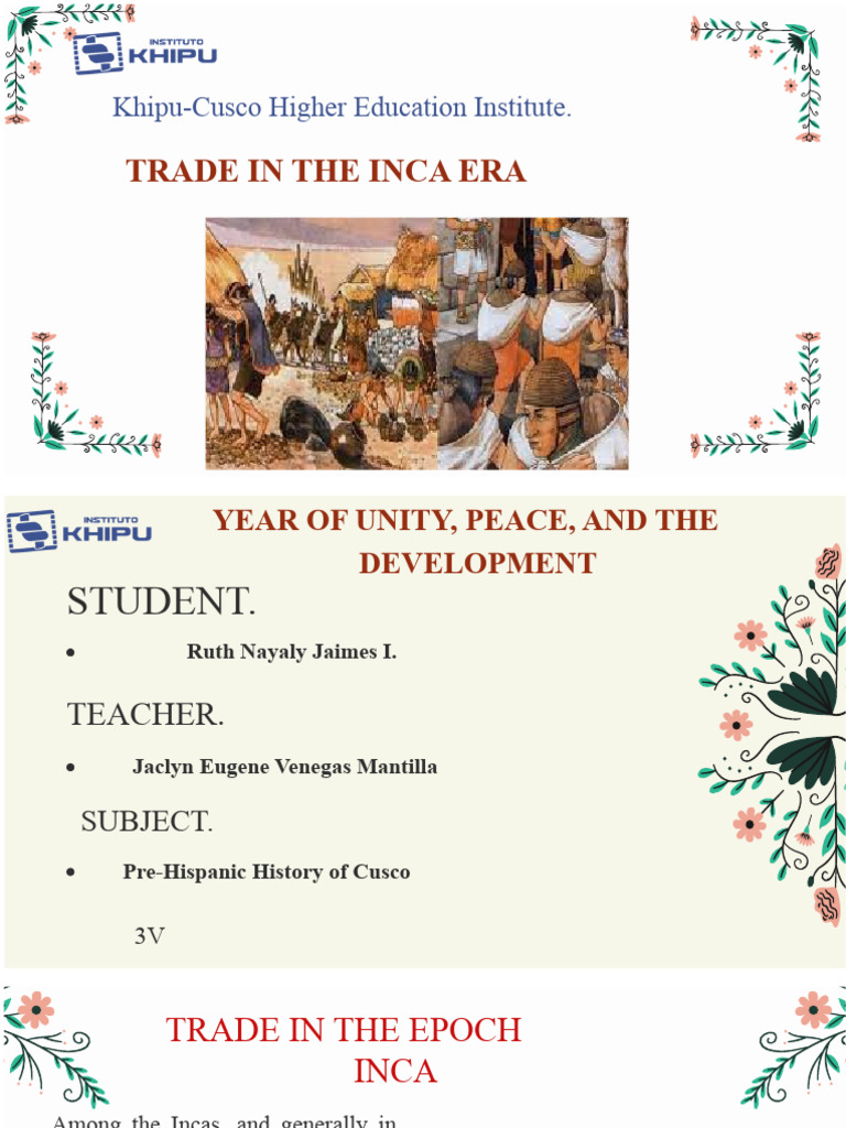 Slide About Inca Trade | PDF | Inca Empire | Quinoa