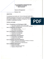 Course Outline - Human Resource Management 