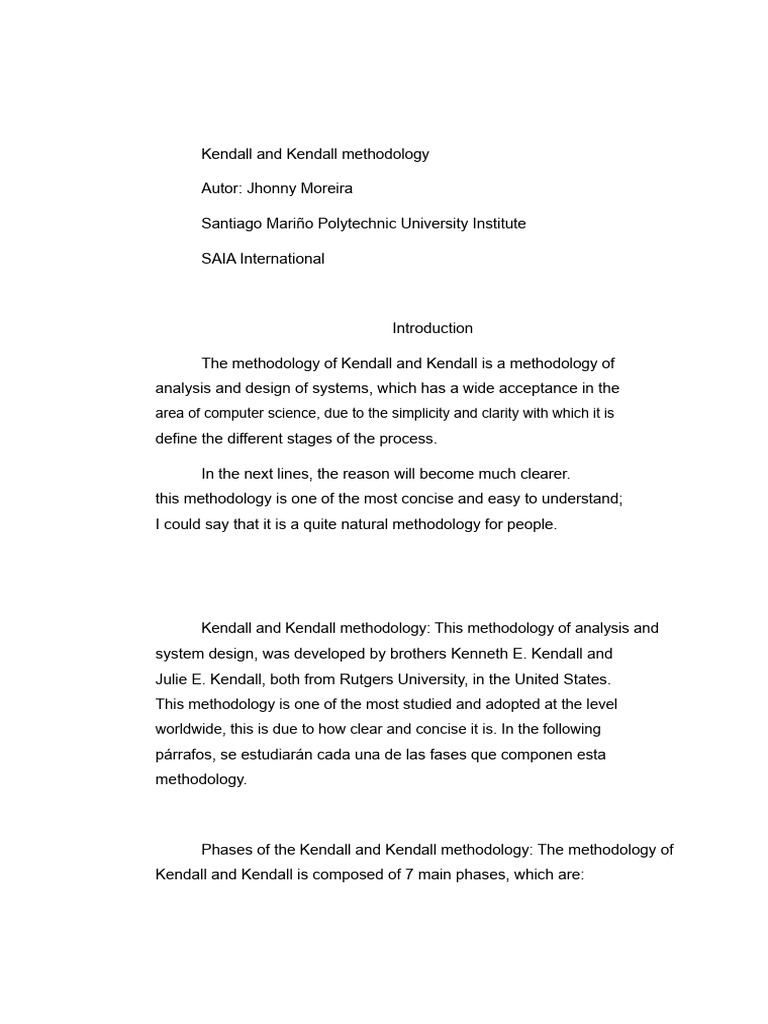 Kendall and Kendall System Design Methodology | PDF | Computing ...
