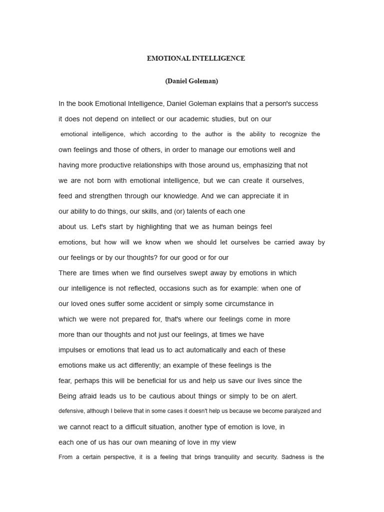 Understanding Emotional Intelligence | PDF | Intelligence | Feeling