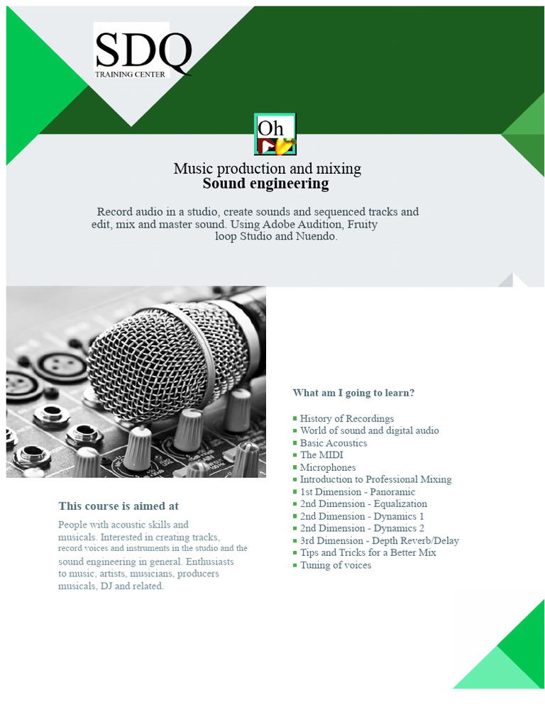 Sound Engineering | PDF | Audio Engineer | Sound Recording And Reproduction