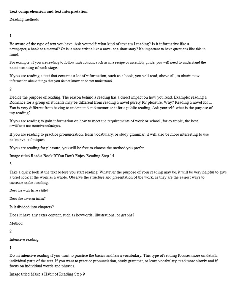 Effective Text Comprehension Strategies | PDF | Reading Comprehension ...