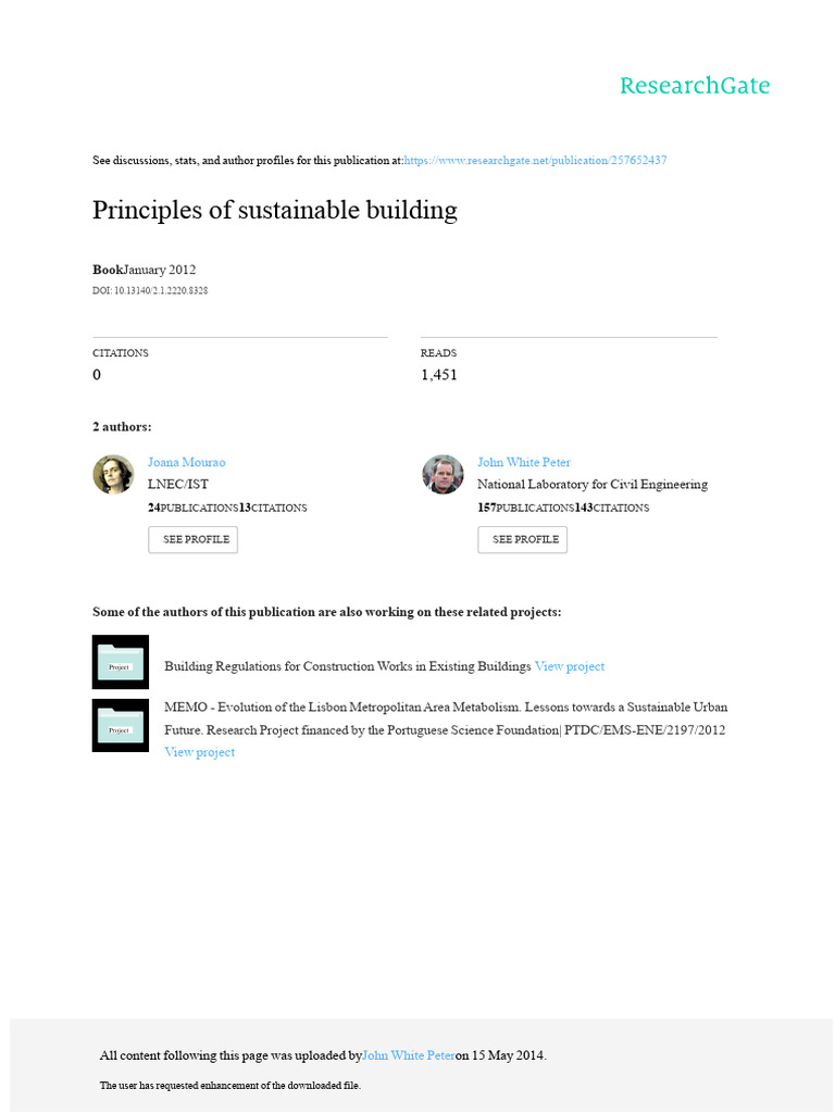 Principles of Sustainable Building | PDF | Sustainability | Natural ...