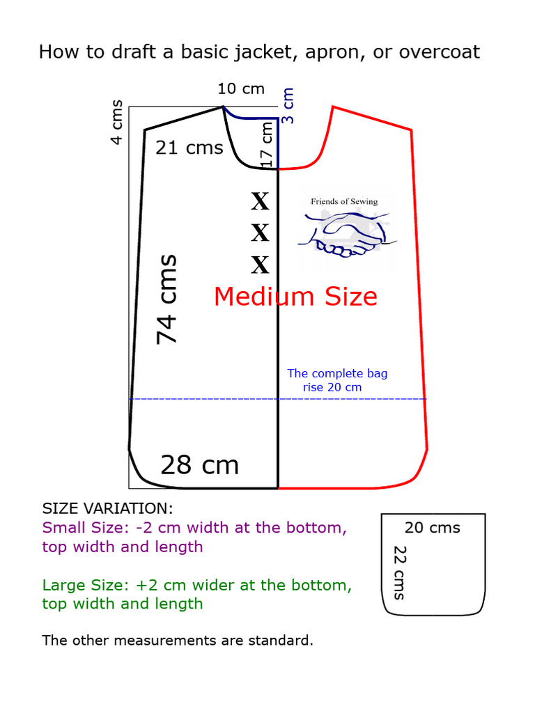 Basic Jacket, Apron, Overcoat Drafting Guide | PDF