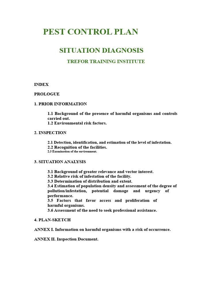 Comprehensive Pest Control Plan | PDF | Pest Control | Pest (Organism)