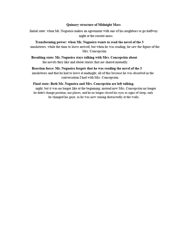 Quinary Structure of The Midnight Mass Beta | PDF