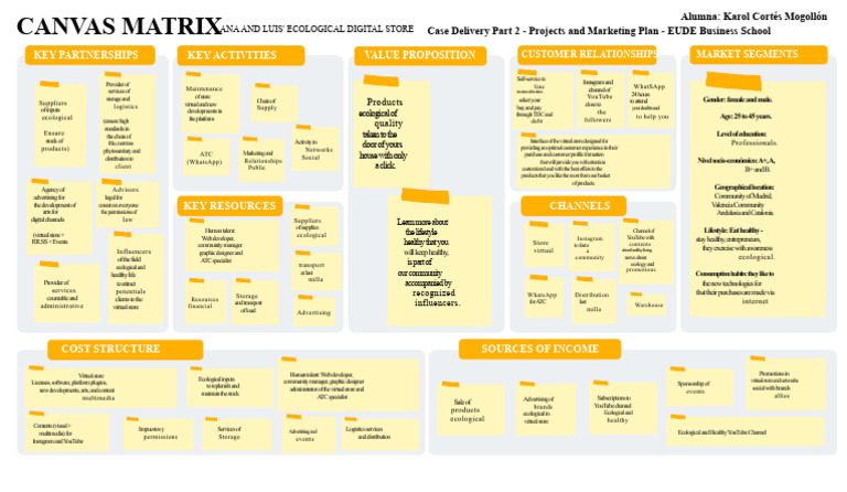 CANVAS MATRIX Marketing Plan | PDF | Supply Chain | Customer