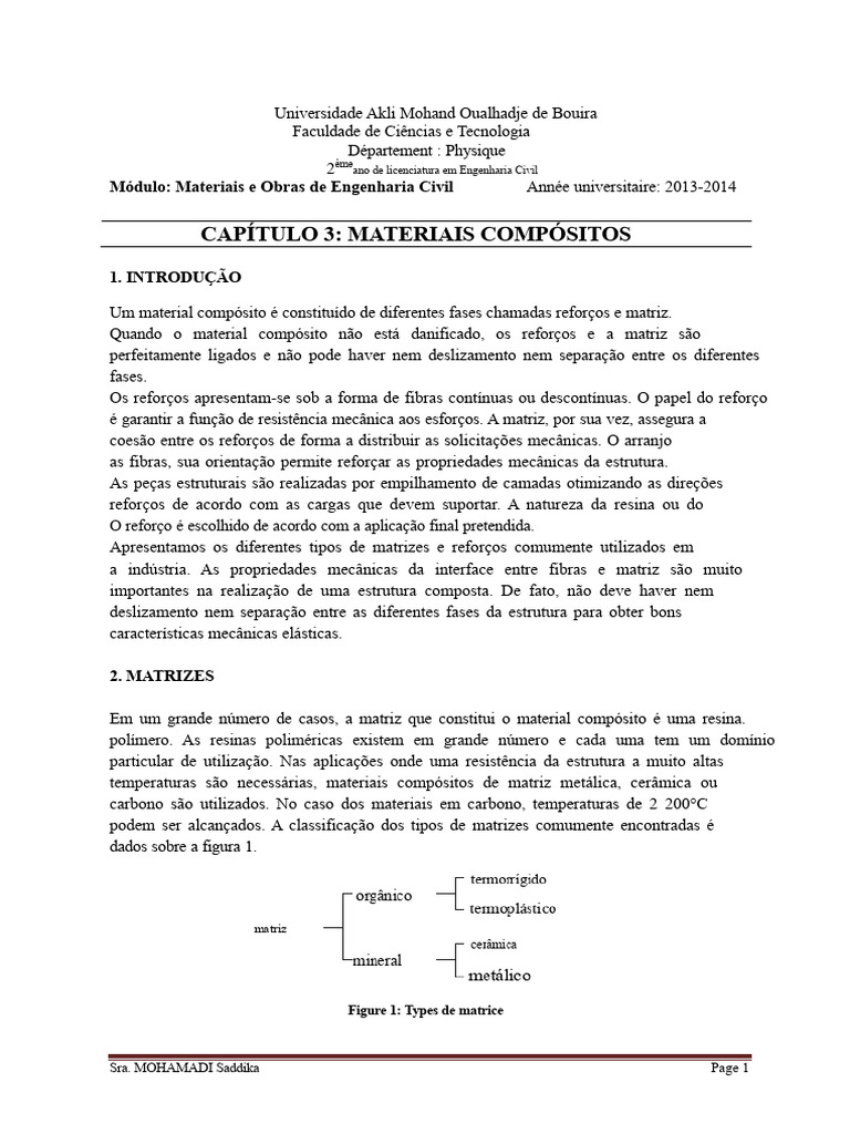 Materiais Compósitos em Engenharia Civil | PDF | Material composto ...